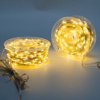 Guirlandes lumineuses à brancher 100M 200M 300M 500M, lumières stables en forme d'étoiles, lumières de Noël, guirlandes lumineuses vertes argentées en micro-fil de cuivre