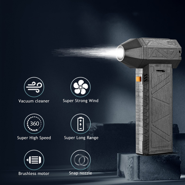 Mini Jet Fan High Pressure Wireless Turbo Fan for Computer Use PC Material 4000mAh Battery Inflatables Blower