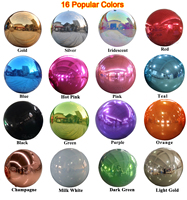 Grandes œufs de Pâques gonflables blancs, argentés et dorés effet miroir, ballons disco métalliques brillants en PVC, sphères flottantes pour fête de Pâques, 1 an