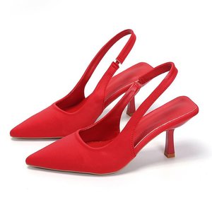 Escarpins de bureau Gleibo OEM ODM pour femmes, en PU, à bout pointu, avec bride à boucle, <span class=keywords><strong>talon</strong></span> chaton 3-6 cm, antidérapants, bride arrière élastique, <span class=keywords><strong>talon</strong></span> carré - Product Image 6
