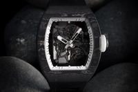 Reloj de Cerámica Blanco RM 055 Edición Watson, Esfera Transparente, Reloj de Pulsera Deportivo de Lujo para Hombre