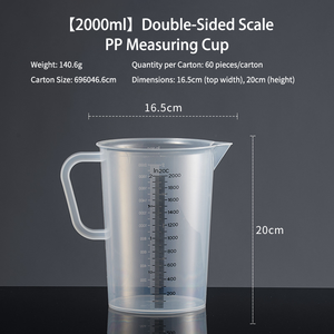 Meilleures ventes d'usine : Pichet en plastique PP <span class=keywords><strong>de</strong></span> 500 ml, Tasse à mesurer écologique pour la <span class=keywords><strong>cuisine</strong></span> et la pâtisserie, tendance TikTok, avec logo personnalisable - Product Image 6