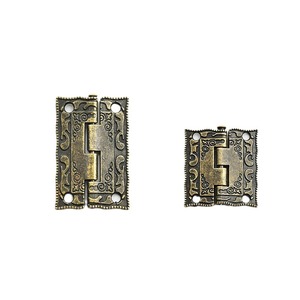 Bisagra de aleación de zinc estampada, pequeña, de bronce antiguo, para muebles, cajas de madera, montaje en superficie, diseño tradicional duradero - Product Image 2