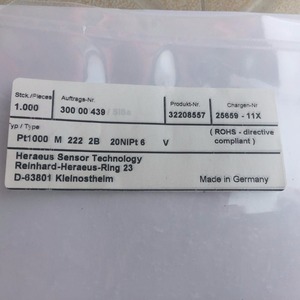Heraeus pt1000 cảm biến nhiệt độ màng mỏng bạch kim PT100 Điện trở kháng bạch kim cảm biến nhiệt kế - Product Image 2