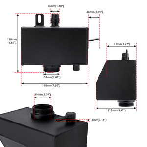 Réservoir d'eau auxiliaire en aluminium 68364312AB pour Jeep Wrangler avec clips de fixation par vis - Product Image 2