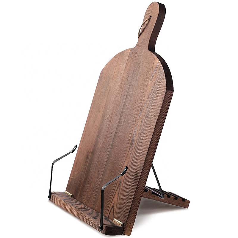 Подставка для кулинарии, деревянная подставка для разделочной доски, держатель для планшета в деревенском стиле с нескользящей подставкой