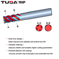 Fraise à queue industrielle en carbure monobloc, 4 dents, série universelle, divers types d'angle, revêtue, pour usinage CNC, vente en gros