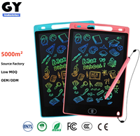 Tableau d'écriture LCD 8,5 pouces, jouet éducatif coloré et lumineux, respectueux de l'environnement, alimenté par batterie, en plastique