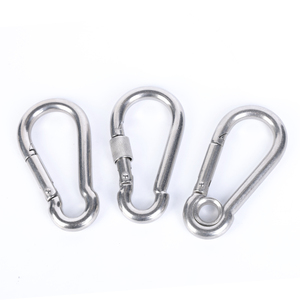 Klip karabiner tugas berat 304 316 baja tahan karat kait jepret pegas klip rantai pengunci untuk berkemah mendaki Din 5299 - Product Image 1