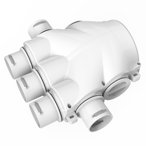 Accesorios de ventilación ABS, distribuidor de conductos de aire de 1-7 puertos, silenciador, accesorios de conductos de tubería de PE, hospitales, gimnasios, escuelas, sótanos - Product Image 2