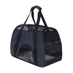 Sacs de transport pliables respirants en maille souple pour animaux de compagnie, approuvés par les compagnies aériennes, personnalisables, de luxe, à faible MOQ, pour chiens et chats - Product Image 1
