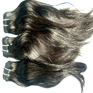 Cabello indio Remy sin procesar 5A Estilo de rizo italiano negro suave y completamente natural Se puede teñir para tejer el cabello en el templo - Product Image 1