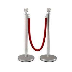 Trafic route barrière en acier inoxydable tapis rouge cordes file d'attente support velours corde stanchion contrôle des foules <span class=keywords><strong>Barricade</strong></span> - Product Image 4