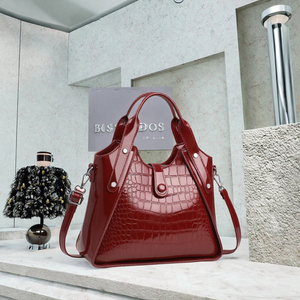 Bolsos de Mano de Piel Sintética de Lujo para Mujer, Diseño de Cocodrilo, Estilo Vintage, con Cartera, Dos Asas y Cierre de Cremallera, Venta al Por Mayor - Product Image 3