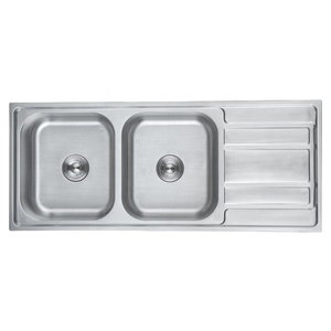 Grande taille 120mm * 50mm produit de vente chaude 2024 SUS201 évier de cuisine en acier inoxydable brosse évier de cuisine avec plateau Fregadero pas cher - Product Image 3