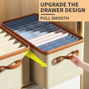 Household Hot Sale Clothes Organizer Washable Wardrobe Drawer Organizer for Clothes Jeans Closet <b>Storage</b> <b>Bins</b> - Product Image 2
