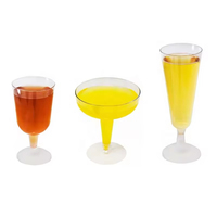 Copas de Vino Desechables de Plástico Transparente al por Mayor (150ml-200ml) para Servicio en Hoteles, Restaurantes, Bares y Eventos/Fiestas de Boda