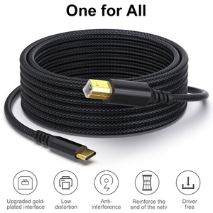 <span class=keywords><strong>Cable</strong></span> de Impresora USB C <span class=keywords><strong>a</strong></span> USB B de Alta Velocidad Premium, 480 Mbps, <span class=keywords><strong>Cable</strong></span> Trenzado de Nailon Tipo C <span class=keywords><strong>a</strong></span> USB B 2.0 para HP, <span class=keywords><strong>Canon</strong></span>, Epson - Product Image 4