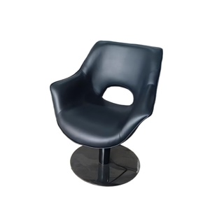 Sillón de Estilista Negro con Diseño de Lágrima, Elevación Hidráulica de una Pieza, Base Fija, Venta al por Mayor para Salones - Product Image 3