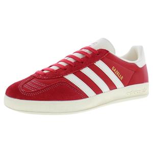 Zapatos Adidas Gazelle de Piel para Hombre, Color Rojo Escarlata, Crema, Blanco, Dorado Metálico - Product Image 1