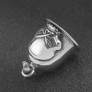 316L Stainless Steel Aquila Guardian Bell Pendant Motorcycles Biker <b>Skull</b> Bell Christian Religious Theme Motocicleta Necklace - Product Image 4