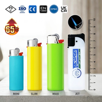 Briquet à flamme jet en plastique résistant à la chaleur 65°C - Rechargeable, coupe-vent, torche de poche pour la vente en gros au Moyen-Orient