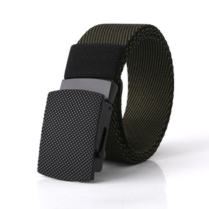 Ceintures à rayures en nylon de haute qualité pour hommes avec boucles en alliage de zinc à la mode essentielles pour l'élégance des affaires - Product Image 5