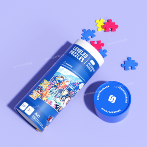 Min eğitici oyuncaklar için 2024 biyobozunur çevre dostu bulmaca kağıt tüp bilmecenin ambalaj silindir kağit kutu - Product Image 2