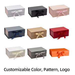 Customizable Luxury Folding Magnetic Rigid Gift <b>Box</b> <b>Flat</b> <b>Pack</b> Recyclable Eco-Friendly Cosmetic Jewelry Apparel Wine Embossing - Product Image 1