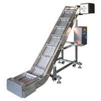 Focus Machinery RVS Kettingplaatbandtransportband Voedselveilig Op Maat Gemaakt Wasband Hellende Transportband