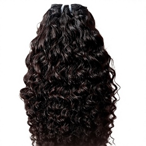 Lots de Cheveux Humains Vierges Bouclés Profonds Indiens Remy Nandee House H MbAIR Fournisseur de Cheveux Naturels avec Double Trame Faite à la Machine - Product Image 1