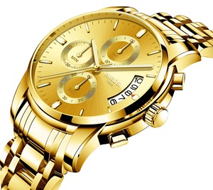 Reloj de Pulsera de Cuarzo para Hombre con Logotipo Personalizable Drioshipping, Correa de Acero Inoxidable de Lujo, Luminoso, Resistente al Agua, Esfera de Cristal, OEM - Product Image 3