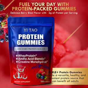 OEM Wholesale Whey Protein Gummies High Protein Muscle Strength Booster <b>Post</b>-Workout Supplement 120 Gummies - Product Image 2