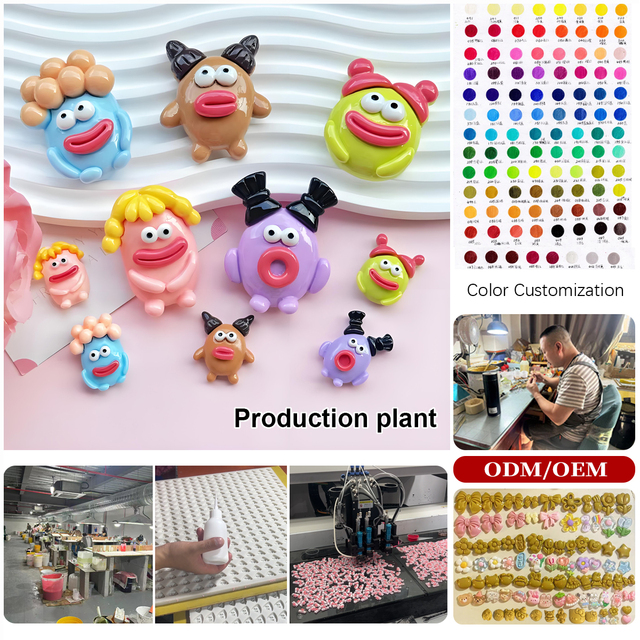Cartoon Big Mouth DIY Resin Accessories Phone case Cream Glue Material Charger protection case Accessories