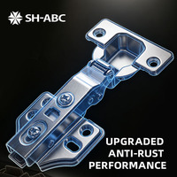 SH-ABC Bisagra de Mueble Moderna Oculta con Cierre Suave Hidráulico de Liberación Rápida, Copa de 35mm y Ajuste 3D para Cocina y Sala de Estar