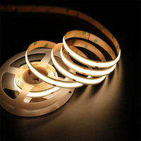 Tira de LED COB Súper Brillante y Flexible de 608 LED, Regulable, de Doble Color, con Clasificación IP20, 10 mm de Ancho, CCT Ajustable a 2700K, Control Remoto, CRI90