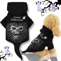 Sweat à capuche personnalisable de luxe antidérapant léger en coton/polyester tricoté pour chiens, motif géométrique décoratif, hiver, Halloween