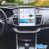 Système de musique pour voiture 4 + 64G 12.1 pouces Lecteur radio pour Honda Accord 9 2015 2016 Écran tactile Stéréo pour voiture Navigation GPS