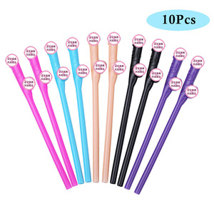 Pajitas de plástico novedosas para despedida de soltera, no tóxicas, para accesorios de celebración de cumpleaños - Product Image 3