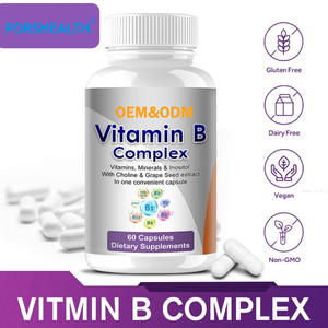 <span class=keywords><strong>C</strong></span>ápsulas <span class=keywords><strong>de</strong></span> Complejo <span class=keywords><strong>de</strong></span> <span class=keywords><strong>Vitamina</strong></span> B con Minerales, Inositol, Colina y Extracto <span class=keywords><strong>de</strong></span> Semilla <span class=keywords><strong>de</strong></span> Uva, Apoyo para los Nervios y la Energía, OEM/ODM - Product Image 1