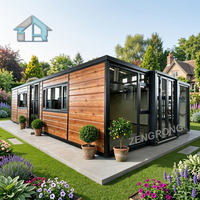 Maison conteneur modulaire extensible de 40 pieds en acier Q355 galvanisé à chaud, préfabriquée, étanche, insonorisée, moderne, pour école ou magasin
