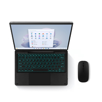 Keyboard Nirkabel dengan Lampu Latar dan Touchpad/Tempat Pensil 13 inci untuk Tablet Microsoft Surface Pro 9 8 Pro X