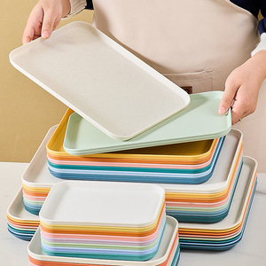 Rectangular Plastic Tray Divider For Hotel Food Serving <b>Microwave</b> Safe Solid Color Commercial Use - Product Image 4