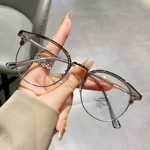 Matteke Sight – lunettes rondes anti-lumière bleue pour femmes, monture en métal TR, lentilles en résine, lentilles plano, Protection UV400 - Product Image 1