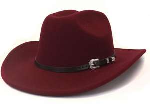 LN0422C Sombrero de Vaquero Clásico de Fieltro 100% Lana, Estilo Otoño-Invierno, Ala Ancha, Unisex, Estilo Inglés, Sombreros Formales, Venta al Por Mayor - Product Image 4