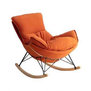 Sillón Reclinable de Tela Estilo Nórdico, Sillón Mecedora Casual con Pedal para Dormitorio, Sala de Estar, Apartamento Individual, para Hoteles - Product Image 3