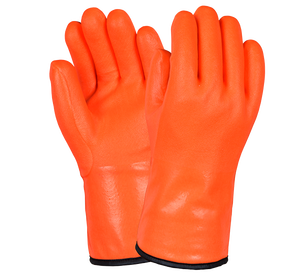 Guantes de Trabajo Térmicos de Cachemira Resistentes al Frío, Resistentes a Químicos, Antideslizantes, Sin Silicona, Acabado Azul PVC Arenoso, de Seguridad - Product Image 4