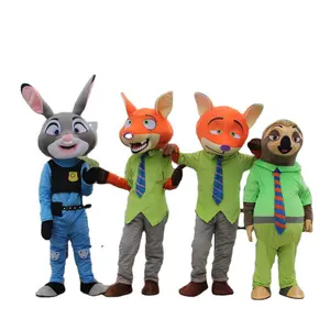 2023 Factory wholesale In stock Crazy Animal City Nick Fox Mascot Cartoon Anime Clothing for Adult Halloween