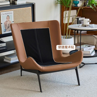 Tas kacang Italia gaya Jepang Modern kursi aksen Ottoman kain katun nyaman untuk rumah kantor kamar tidur apartemen ruang tamu