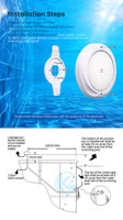 Lampes LED RGB pour piscine, rechargeables 12V, étanches IP68, télécommandées, rempli de résine ABS, sous-marines